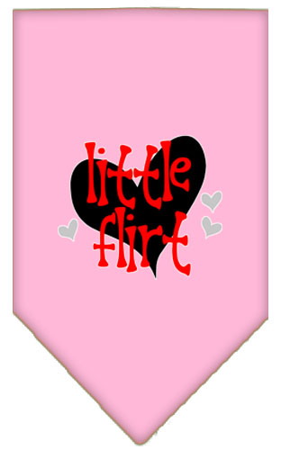 Little Flirt Screen Print Bandana Light Pink Large